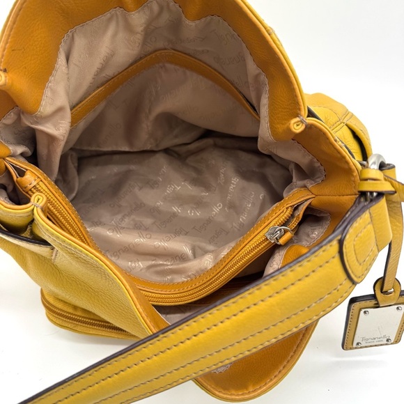 Tignanello Yellow Genuine Leather shoulder Handbag - Picture 7 of 14